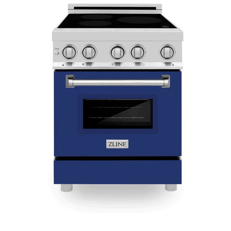 ZLINE 24 Inch Induction Range with a 3 Element Stove and Electric Oven in Blue Gloss 12
