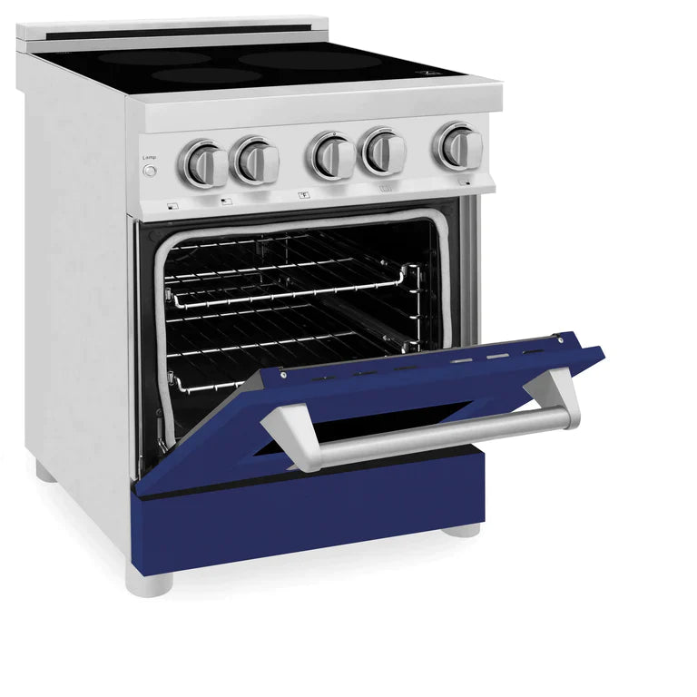 ZLINE 24 Inch Induction Range with a 3 Element Stove and Electric Oven in Blue Gloss 5