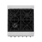 ZLINE 24 Inch 2.8 cu. ft. Range with Gas Stove and Gas Oven in DuraSnow® Stainless Steel and Red Matte Door 9
