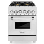 ZLINE 24 Inch 2.8 cu. ft. Range with Gas Stove and Gas Oven in Stainless Steel with Brass Burners15
