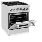 ZLINE 24 Inch 2.8 cu. ft. Range with Gas Stove and Gas Oven in Stainless Steel with Brass Burners5