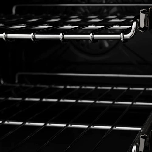 ZLINE 24 Inch Autograph Edition Gas Range in Black Stainless Steel with Champagne Bronze Accents 3