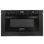 ZLINE Kitchen Package with Black Stainless Steel Refrigeration, 48" Gas Range, 48" Range Hood, Microwave Drawer, and 24" Tall Tub Dishwasher12