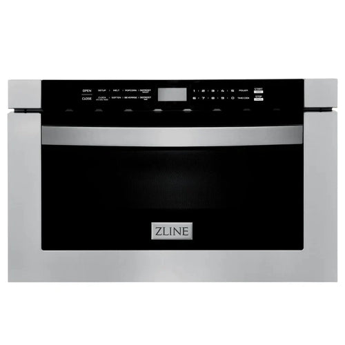 ZLINE Kitchen Package with Water and Ice Dispenser Refrigerator, 30" Gas Range, 30" Range Hood, Microwave Drawer, and 24" Tall Tub Dishwasher 11