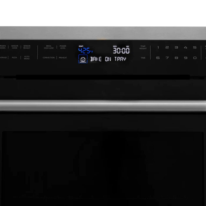 ZLINE 24 in. Built-in Convection Microwave Oven in Black Stainless Steel