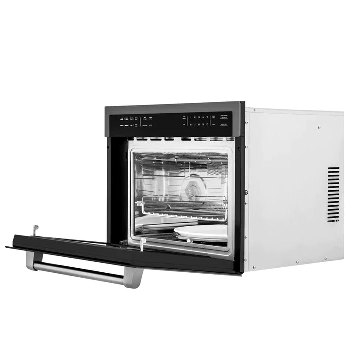 ZLINE 24 in. Built-in Convection Microwave Oven in Black Stainless Steel