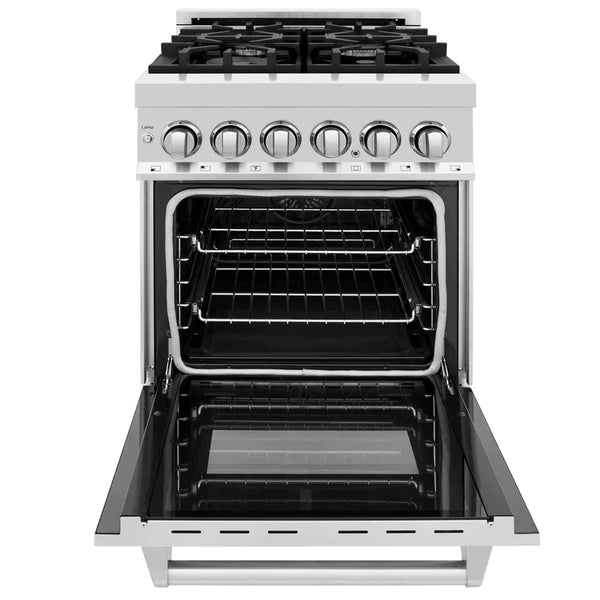 ZLINE 24" Professional Gas Burner/Electric Oven Stainless Steel Range 6