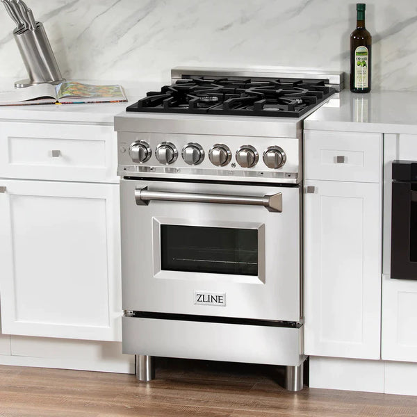 ZLINE 24" Professional Gas Burner/Electric Oven Stainless Steel Range 1