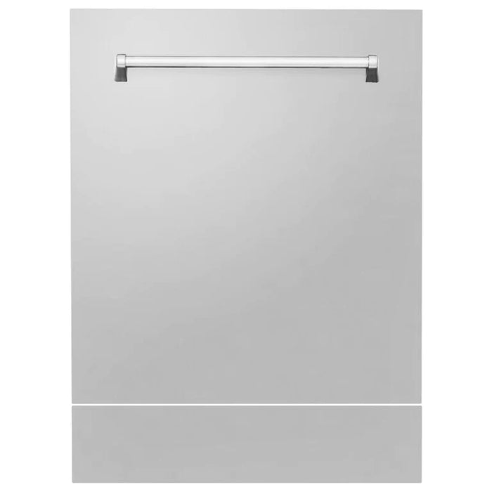 ZLINE Kitchen Package with Refrigeration, 48" Stainless Steel Rangetop, 48" Range Hood, 30" Single Wall Oven and 24" Tall Tub Dishwasher