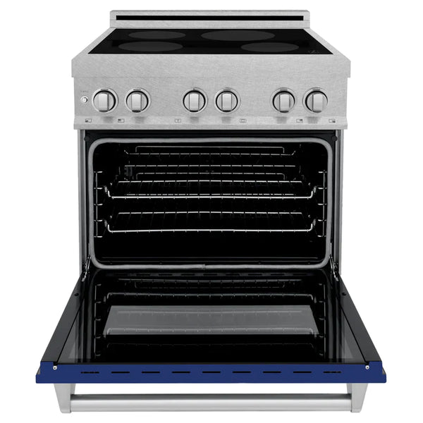 ZLINE 30 In. 4.0 cu. ft. Induction Range with a 4 Element Stove and Electric Oven in Blue Gloss 1