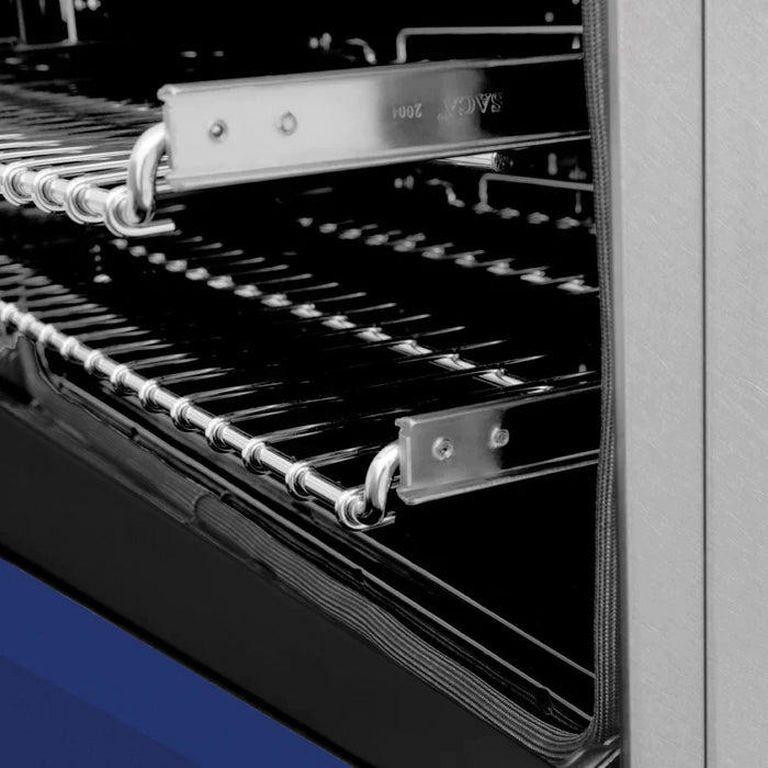ZLINE 36 In. 4.6 cu. ft. Induction Range with a 4 Element Stove and Electric Oven in Blue Gloss