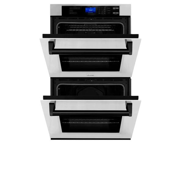 ZLINE 30 In. Autograph Edition Double Wall Oven with Self Clean and True Convection in Stainless Steel and Matte Black 7
