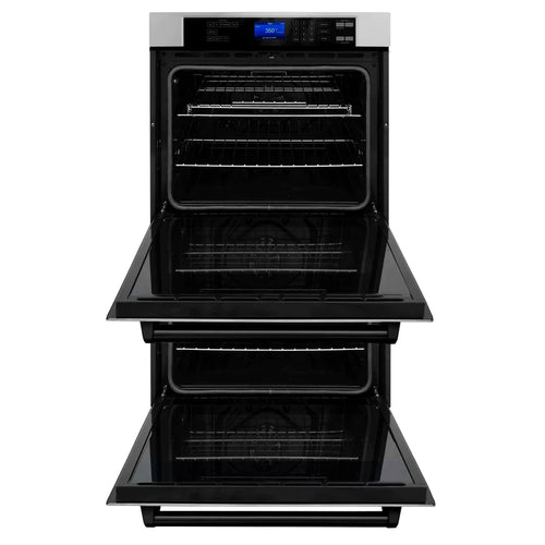 ZLINE 30 In. Autograph Edition Double Wall Oven with Self Clean and True Convection in Stainless Steel and Matte Black 5