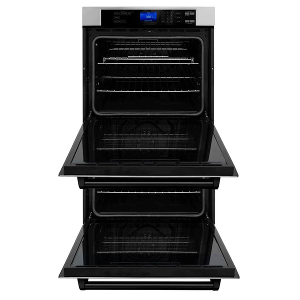 ZLINE 30 In. Autograph Edition Double Wall Oven with Self Clean and True Convection in Stainless Steel and Matte Black 5