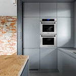 ZLINE 30 In. Autograph Edition Double Wall Oven with Self Clean and True Convection in Stainless Steel and Matte Black 4