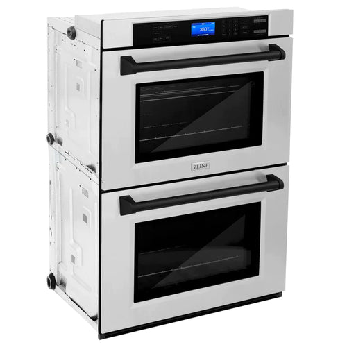 ZLINE 30 In. Autograph Edition Double Wall Oven with Self Clean and True Convection in Stainless Steel and Matte Black 6