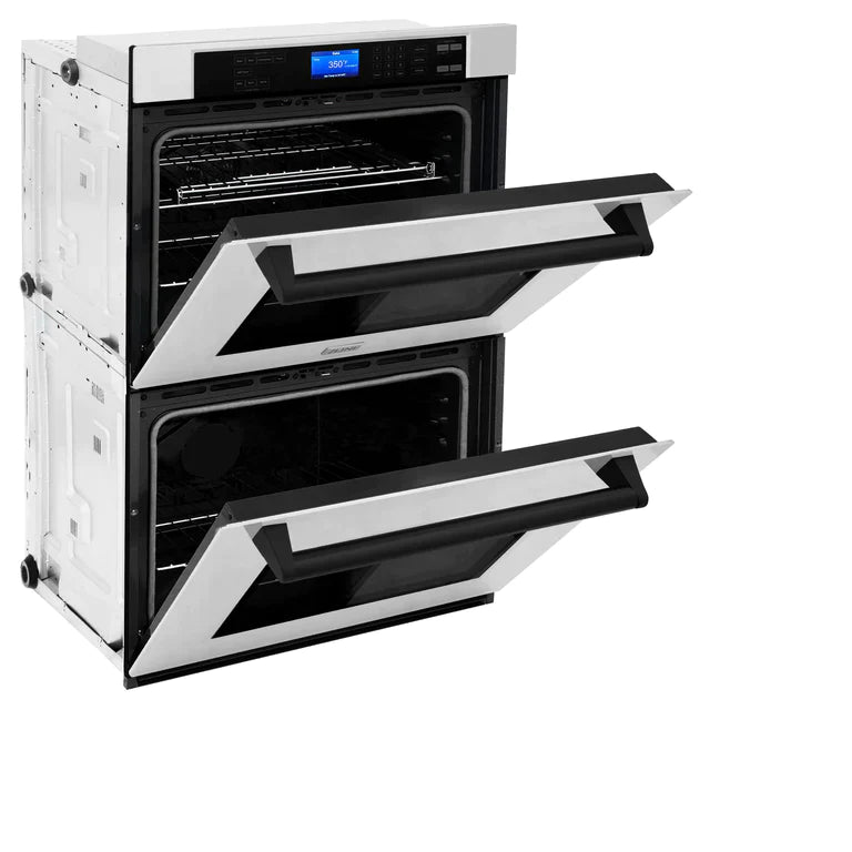 ZLINE 30 In. Autograph Edition Double Wall Oven with Self Clean and True Convection in Stainless Steel and Matte Black 8