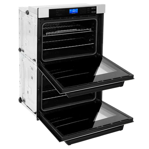 ZLINE 30 In. Autograph Edition Double Wall Oven with Self Clean and True Convection in Stainless Steel and Matte Black 9