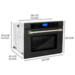 ZLINE 30 In. Autograph Edition Single Wall Oven with Self Clean and True Convection in Black Stainless Steel and Gold 7