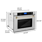 ZLINE 30 In. Autograph Edition Single Wall Oven with Self Clean and True Convection in DuraSnow® Stainless Steel and Gold 8