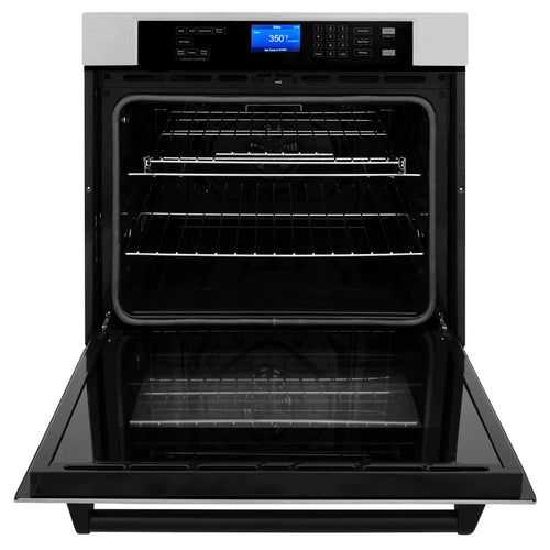 ZLINE 30 In. Autograph Edition Single Wall Oven with Self Clean and True Convection in DuraSnow® Stainless Steel and Matte Black 5
