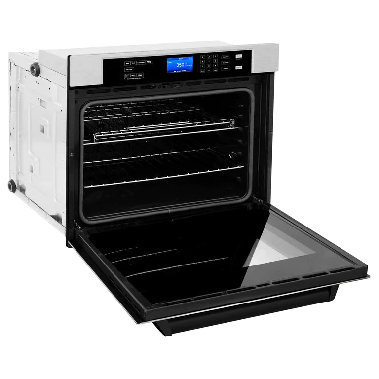ZLINE 30 In. Autograph Edition Single Wall Oven with Self Clean and True Convection in DuraSnow® Stainless Steel and Matte Black 8