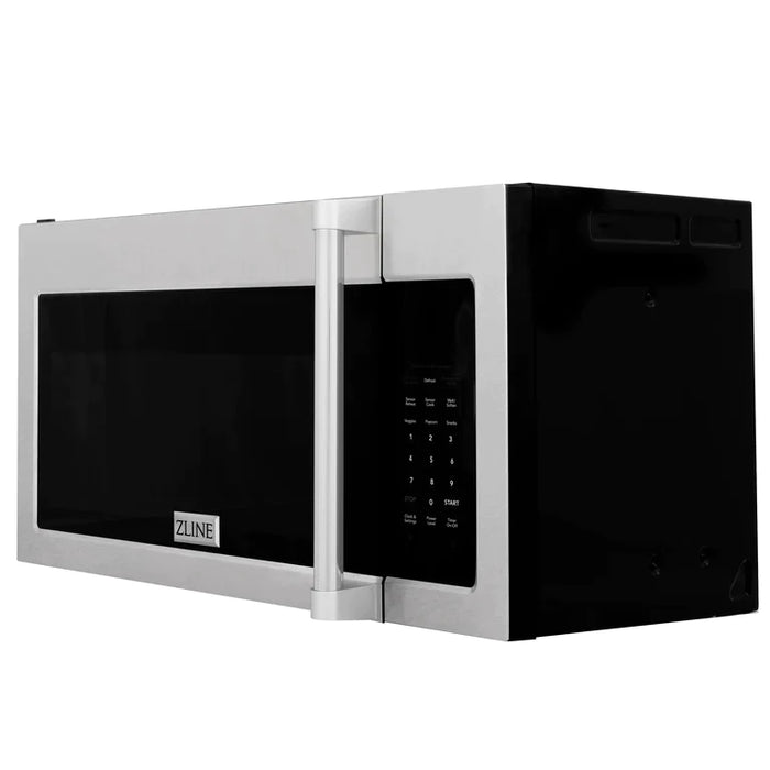 ZLINE 30 In. Over the Range Convection Microwave Oven in DuraSnow Stainless Steel with Traditional Handle and Sensor Cooking