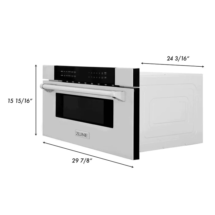 ZLINE 30 Inch 1.2 cu. ft. Built-In Microwave Drawer In Stainless Steel