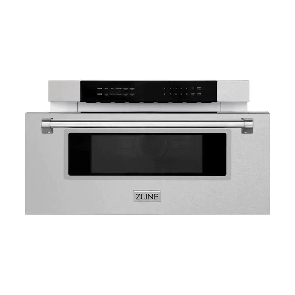 ZLINE 30 Inch 1.2 cu. ft. Built-In Microwave Drawer in DuraSnow® Stainless Steel 3
