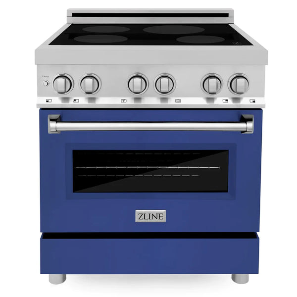 ZLINE 30 Inch Induction Range with a 4 Element Stove and Electric Oven in Blue Matte 5