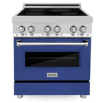 ZLINE 30 Inch Induction Range with a 4 Element Stove and Electric Oven in Blue Matte 5