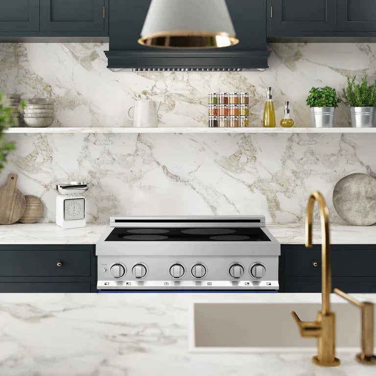 ZLINE 30 Inch Induction Range with a 4 Element Stove and Electric Oven in Blue Matte