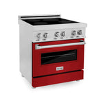 ZLINE 30 Inch 4.0 cu. ft. Induction Range with a 4 Element Stove and Electric Oven in Red Gloss2
