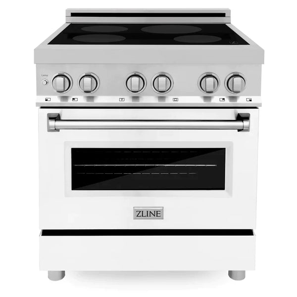 ZLINE 30 Inch 4.0 cu. ft. Induction Range with a 4 Element Stove and Electric Oven in White Matte 4