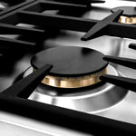 ZLINE 30 in. Dropin Cooktop with 4 Gas Brass Burners7