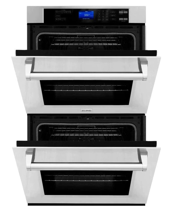 ZLINE Kitchen Package with Refrigeration, 36" Stainless Steel Rangetop, 36" Range Hood, 30" Double Wall Oven and 24" Tall Tub Dishwasher