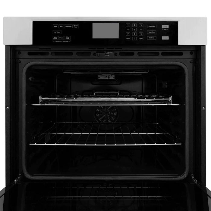 ZLINE Kitchen Package with Refrigeration, 30" Stainless Steel Rangetop, 30" Range Hood, 30" Single Wall Oven and 24" Tall Tub Dishwasher