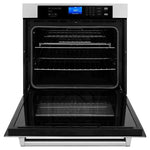 ZLINE Kitchen Package with Water and Ice Dispenser Refrigerator, 30" Rangetop, 30" Range Hood and 30" Single Wall Oven 10