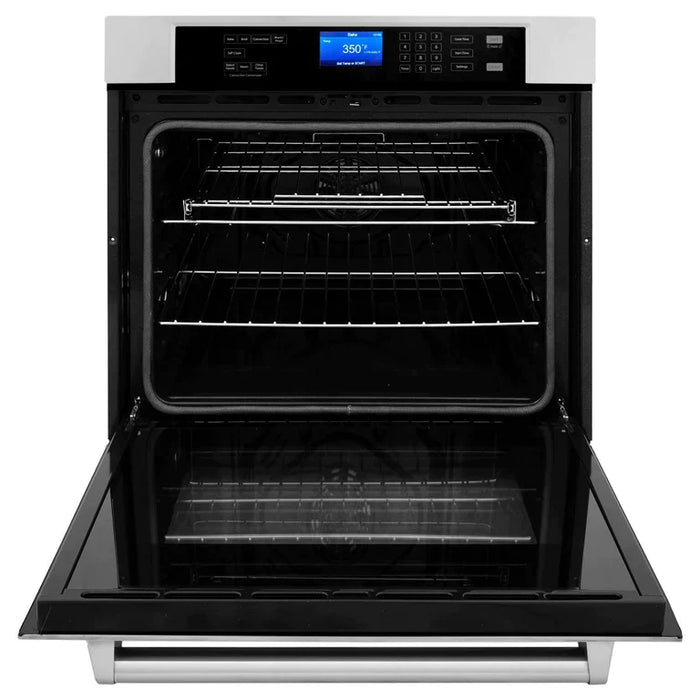 ZLINE Kitchen Package with Refrigeration,  Stainless Steel Rangetop, 30" Single Wall Oven, 30" Microwave Oven