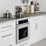 ZLINE Kitchen Package with Water and Ice Dispenser Refrigerator, 36" Rangetop, 36" Range Hood and 30" Single Wall Oven 8