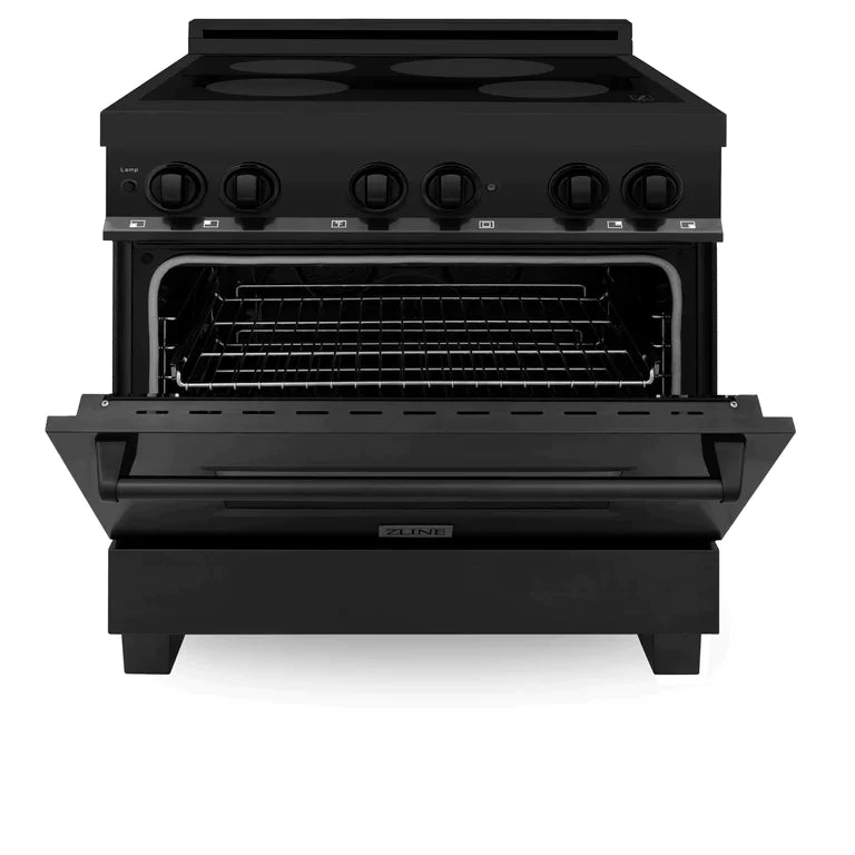ZLINE 36 In. 4.6 cu. ft. Induction Range with Electric Oven in Black Stainless Steel 3