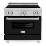 ZLINE 36 In. 4.6 cu. ft. Induction Range with a 4 Element Stove and Electric Oven in Black Matte12