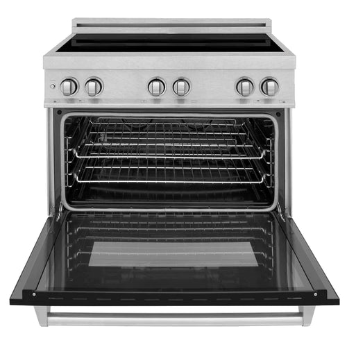 ZLINE 36 In. 4.6 cu. ft. Induction Range with a 4 Element Stove and Electric Oven in Black Matte 3