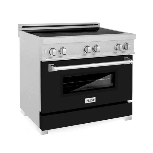 ZLINE 36 In. 4.6 cu. ft. Induction Range with a 4 Element Stove and Electric Oven in Black Matte 5