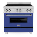ZLINE 36 In. 4.6 cu. ft. Induction Range with a 4 Element Stove and Electric Oven in Blue Matte13