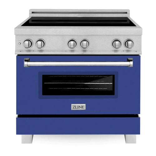 ZLINE 36 In. 4.6 cu. ft. Induction Range with a 4 Element Stove and Electric Oven in Blue Matte 13