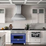 ZLINE 36 In. 4.6 cu. ft. Induction Range with a 4 Element Stove and Electric Oven in Blue Matte 2