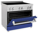 ZLINE 36 In. 4.6 cu. ft. Induction Range with a 4 Element Stove and Electric Oven in Blue Matte5