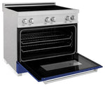 ZLINE 36 In. 4.6 cu. ft. Induction Range with a 4 Element Stove and Electric Oven in Blue Matte6