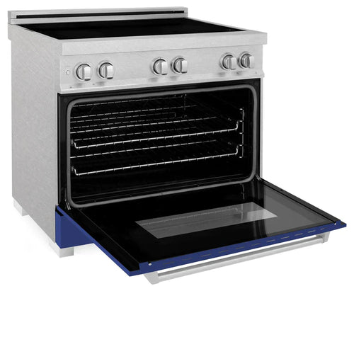 ZLINE 36 In. 4.6 cu. ft. Induction Range with a 4 Element Stove and Electric Oven in Blue Matte 6